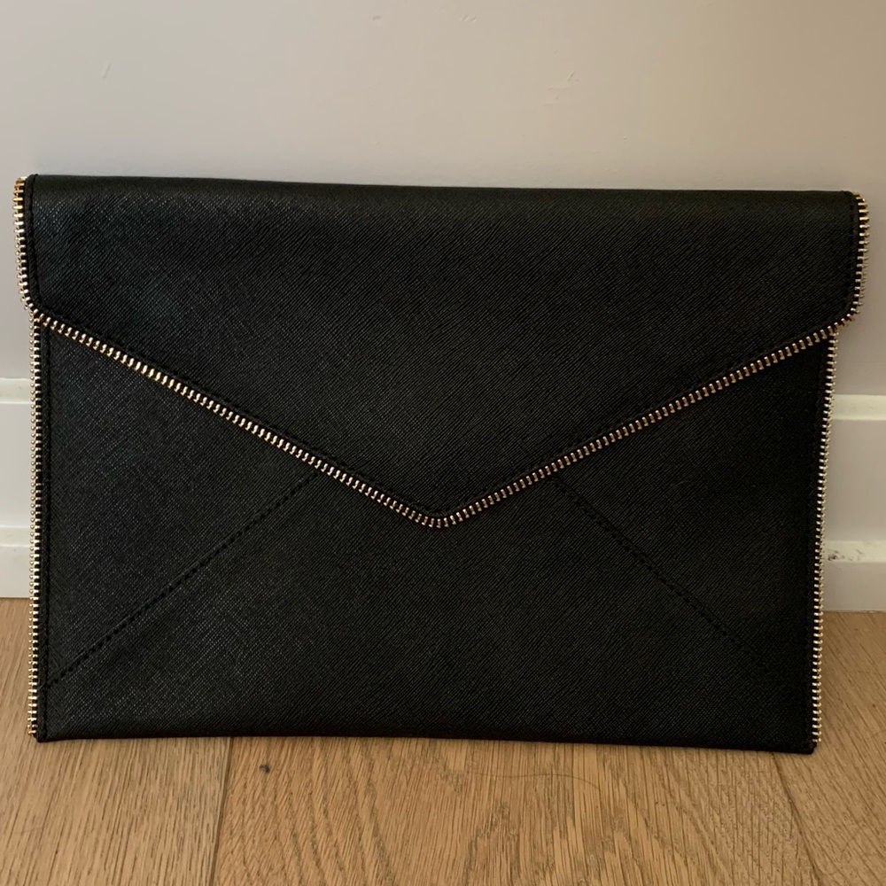 Rebecca Minkoff envelope clutch. Black.